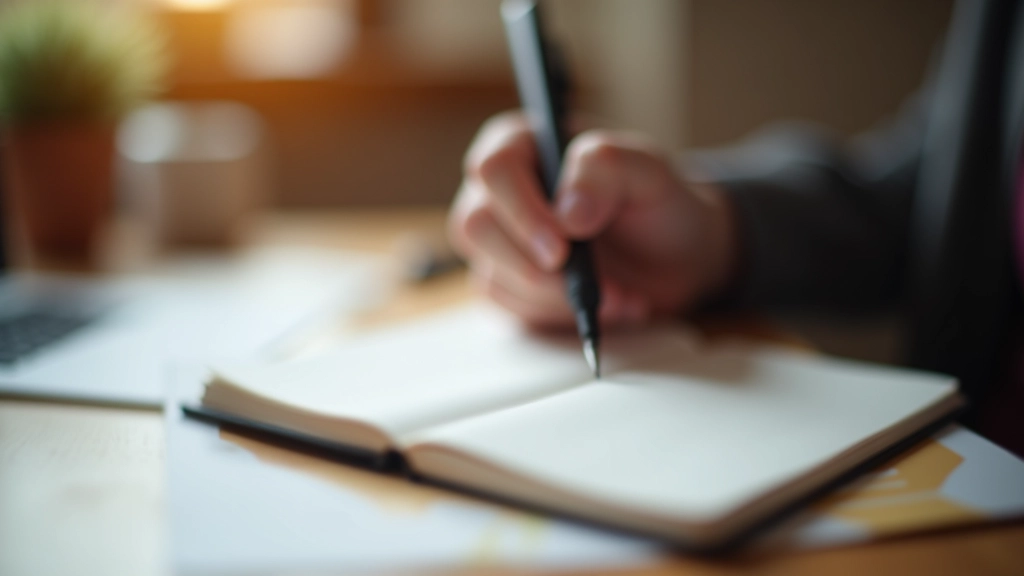 Rukou se píše do poznámkového bloku