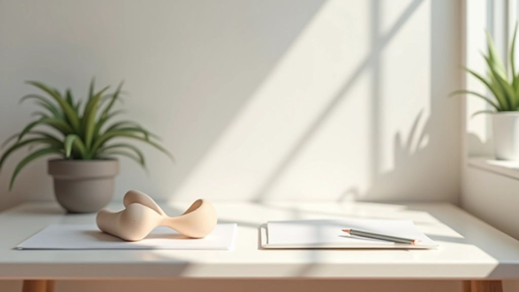 Minimalistický zápisník a pero na stole