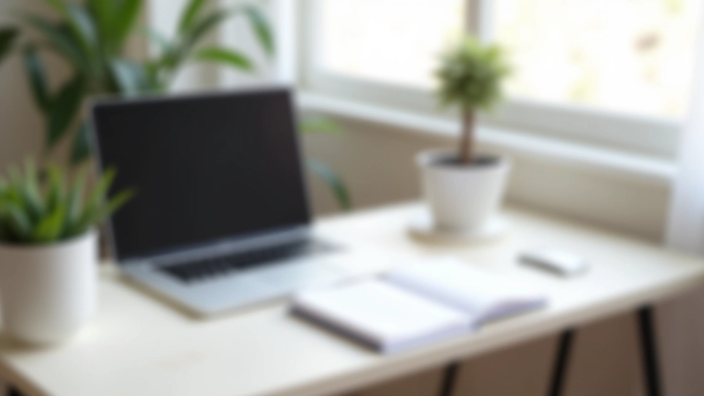 Kancelářské prostředí s počítačem a poznámkami