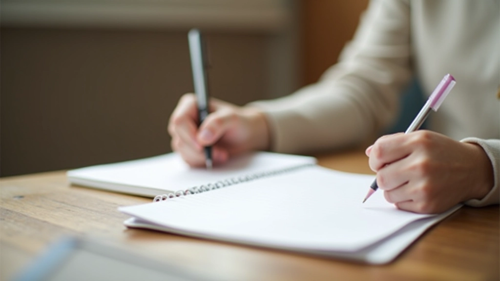 Poznámky a nápady na papíru a notebookem na pracovním stole